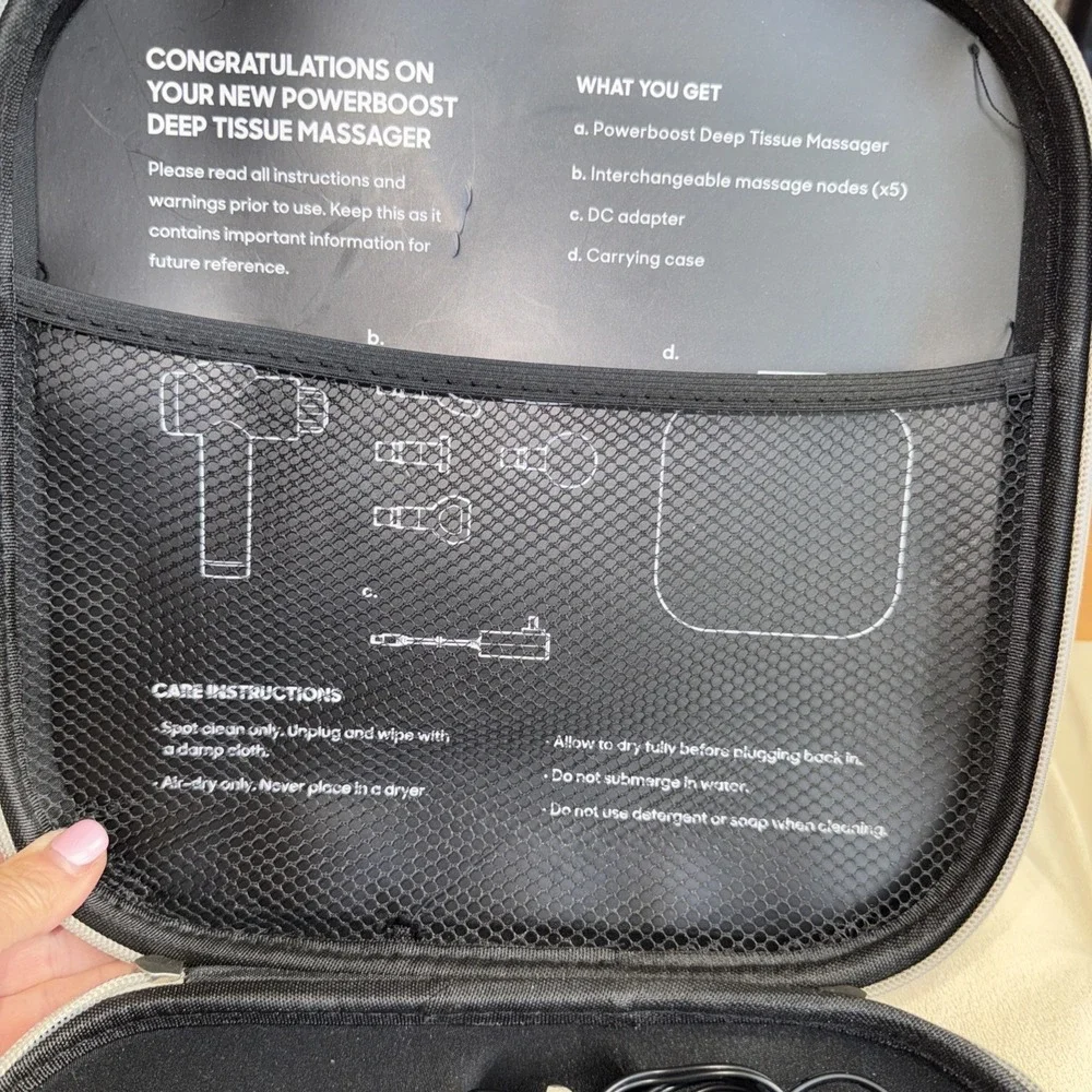 Sharper Image Powerboost Deep‎ Tissue Massager with power cord, and attachments